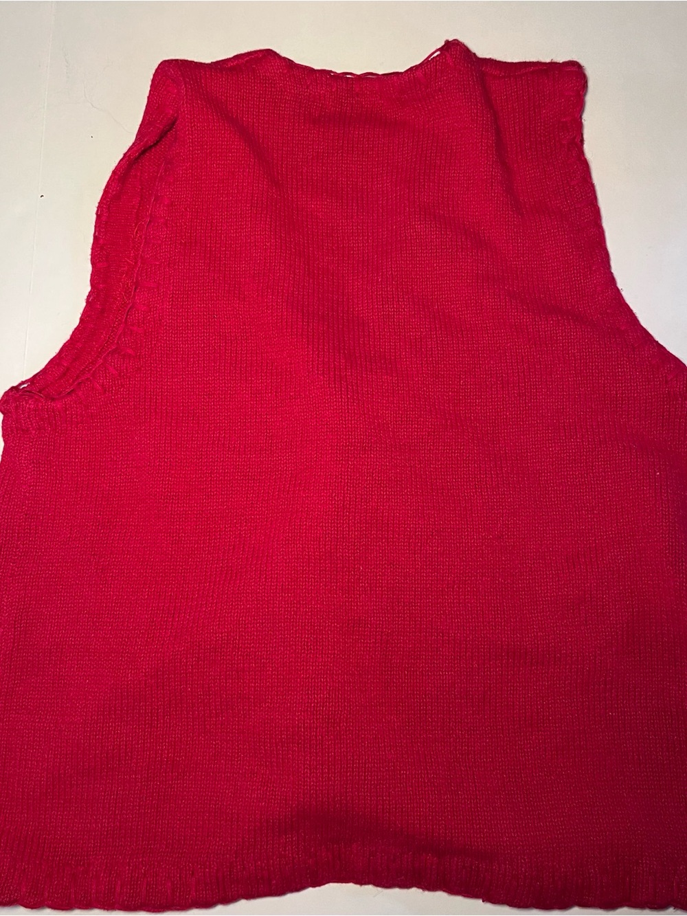 Vintage Victoria Harbour Beaded Christmas Sweater Vest Red Small - Picture 10 of 10